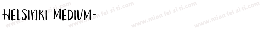 Helsinki Medium字体转换